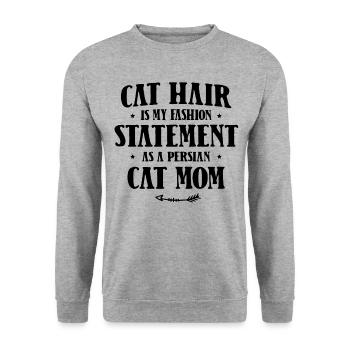 Persian Cat Cat Lover Cat Owner Persian Longhair C - Unisex Sweatshirt - salt & pepper - Front - Alina (178cm) & Michal (187cm)