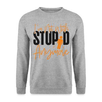 Happy Divorce Party I'm Not With - Unisex Sweatshirt - salt & pepper - Front - Alina (178cm) & Michal (187cm)