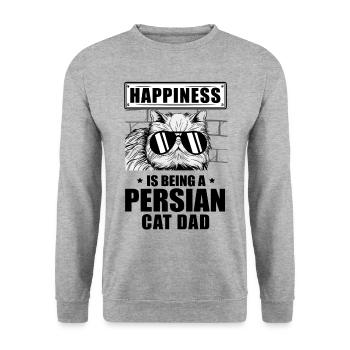 Persian Cat Cat Lover Cat Owner Persian Longhair C - Unisex Sweatshirt - salt & pepper - Front - Alina (178cm) & Michal (187cm)