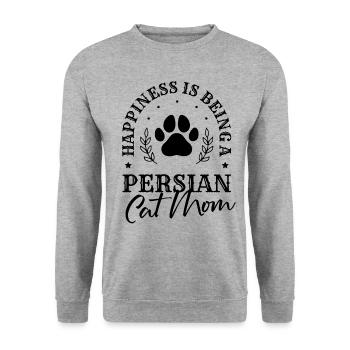 Persian Cat Cat Lover Cat Owner Persian Longhair C - Unisex Sweatshirt - salt & pepper - Front - Alina (178cm) & Michal (187cm)