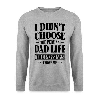 Chat persan Chat Amoureux Propriétaire de chat Persan Longhair C - Sweat-shirt Unisexe - gris chiné - Devant - Alina (178cm) & Michal (187cm)