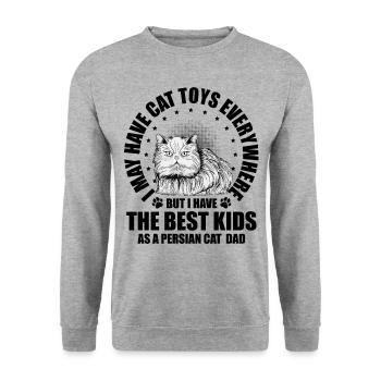Chat persan Chat Amoureux Propriétaire de chat Persan Longhair C - Sweat-shirt Unisexe - gris chiné - Devant - Alina (178cm) & Michal (187cm)