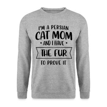 Chat persan Chat Amoureux Propriétaire de chat Persan Longhair C - Sweat-shirt Unisexe - gris chiné - Devant - Alina (178cm) & Michal (187cm)