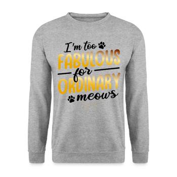 Chat persan Chat Amoureux Propriétaire de chat Persan Longhair C - Sweat-shirt Unisexe - gris chiné - Devant - Alina (178cm) & Michal (187cm)