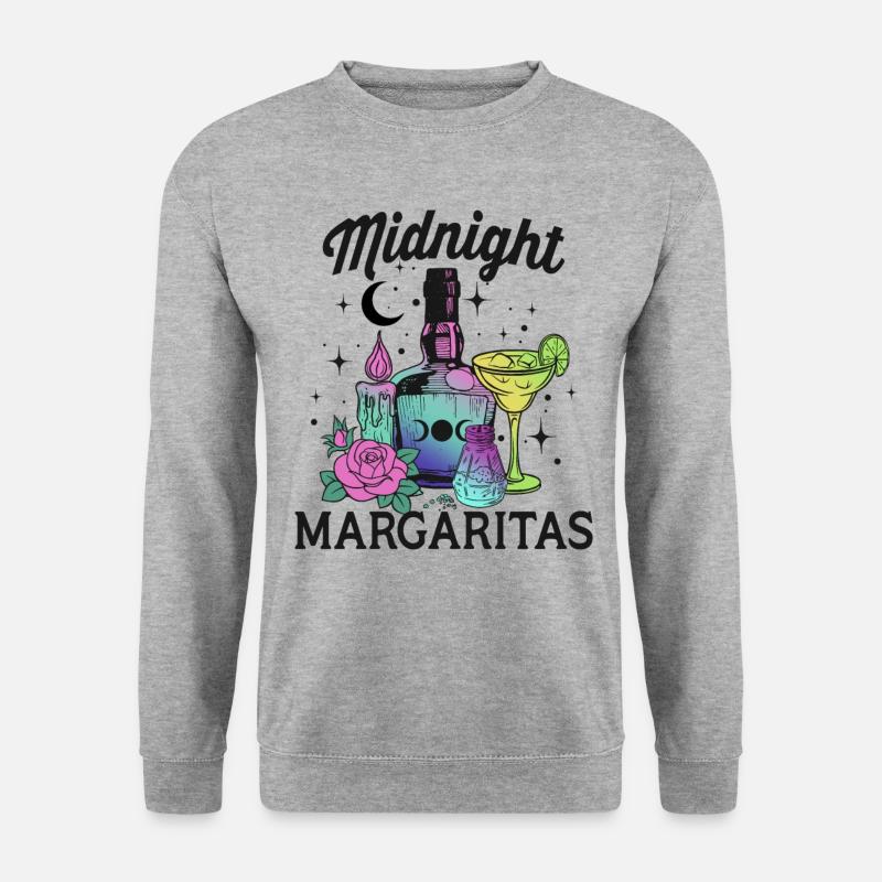 Süßer Halloween Hexenzauber – Midnight Margaritas - Unisex Pullover - Weißgrau meliert
