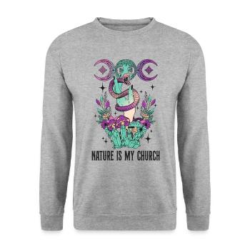 Magical Halloween design for witch lovers - Unisex Sweatshirt - salt & pepper - Front - Alina (178cm) & Michal (187cm)