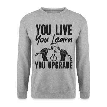 Happy Divorce Party You Live You - Unisex Sweatshirt - salt & pepper - Front - Alina (178cm) & Michal (187cm)