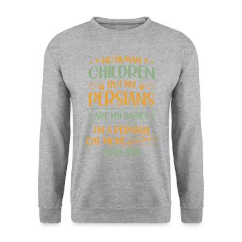 Persian Cat Cat Lover Cat Owner Persian Longhair C - Unisex Sweatshirt - salt & pepper - Front - Alina (178cm) & Michal (187cm)