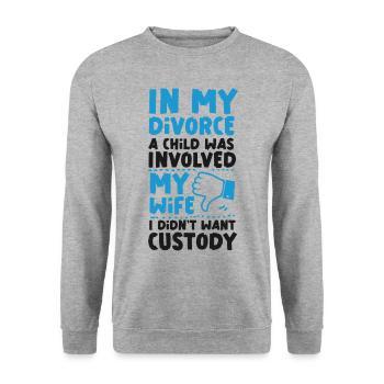 Happy Divorce Party In My Divorce - Unisex Pullover - Weißgrau meliert - Vorne - Alina (178cm) & Michal (187cm)