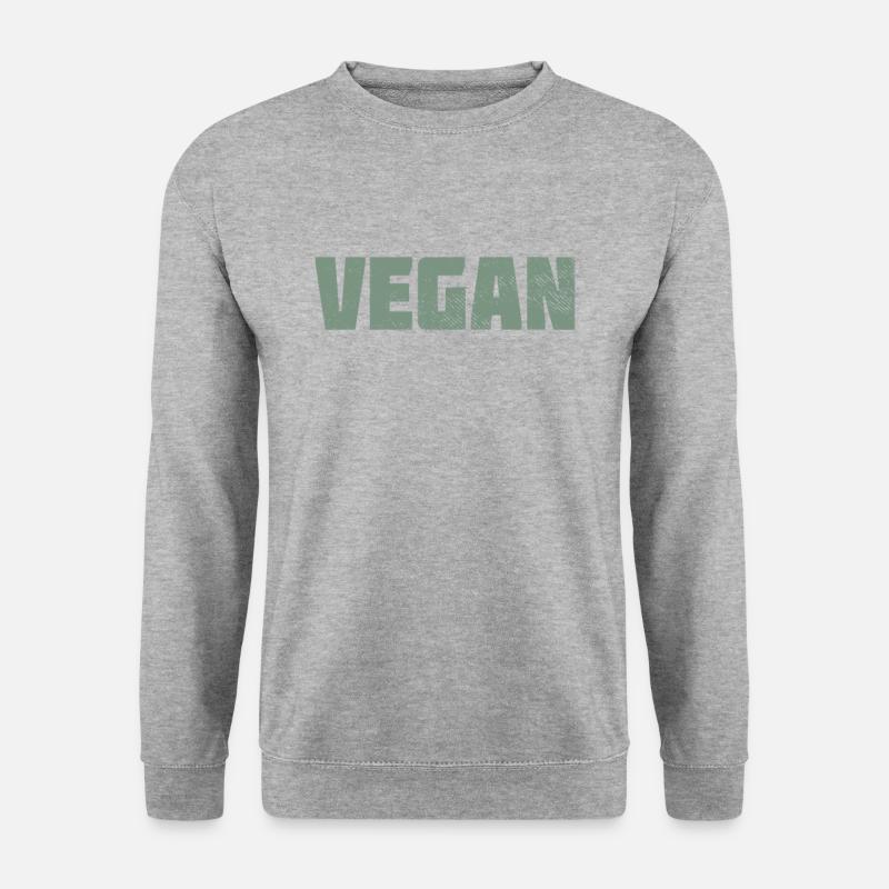Vegan - Unisex Pullover - Weißgrau meliert
