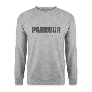 Parkour - Unisex Sweatshirt - salt & pepper - Front - Alina (178cm) & Michal (187cm)