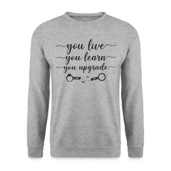 Happy Divorce Party You Live You - Unisex Sweatshirt - salt & pepper - Front - Alina (178cm) & Michal (187cm)