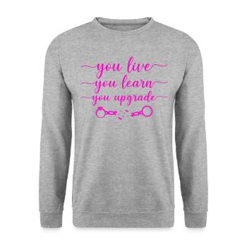 Happy Divorce Party You Live You - Unisex Sweatshirt - salt & pepper - Front - Alina (178cm) & Michal (187cm)