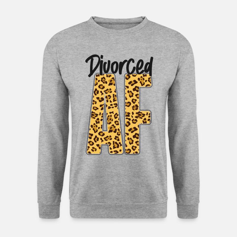Happy Divorce Party Leopard - Unisex Pullover - Weißgrau meliert