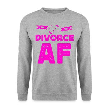Happy Divorce Party Divorce Af - Unisex Sweatshirt - salt & pepper - Front - Alina (178cm) & Michal (187cm)
