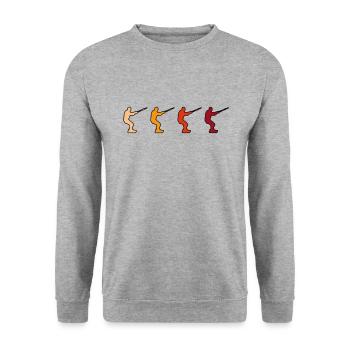 Kite Surfing Retro - Unisex Sweatshirt - salt & pepper - Front - Alina (178cm) & Michal (187cm)