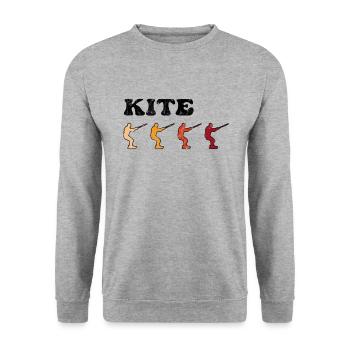 Kite Surfing Retro - Unisex Sweatshirt - salt & pepper - Front - Alina (178cm) & Michal (187cm)