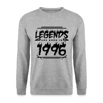 Legend 1996 - Year of construction 1996 - Year of construction 1996 - Unisex Sweatshirt - salt & pepper - Front - Alina (178cm) & Michal (187cm)