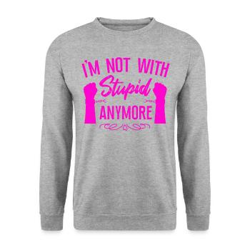 Happy Divorce Party I'm Not With - Unisex Sweatshirt - salt & pepper - Front - Alina (178cm) & Michal (187cm)
