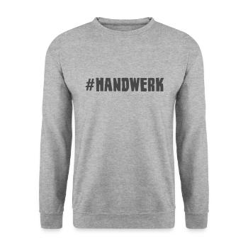 Handwerk - Unisex Pullover - Weißgrau meliert - Vorne - Alina (178cm) & Michal (187cm)