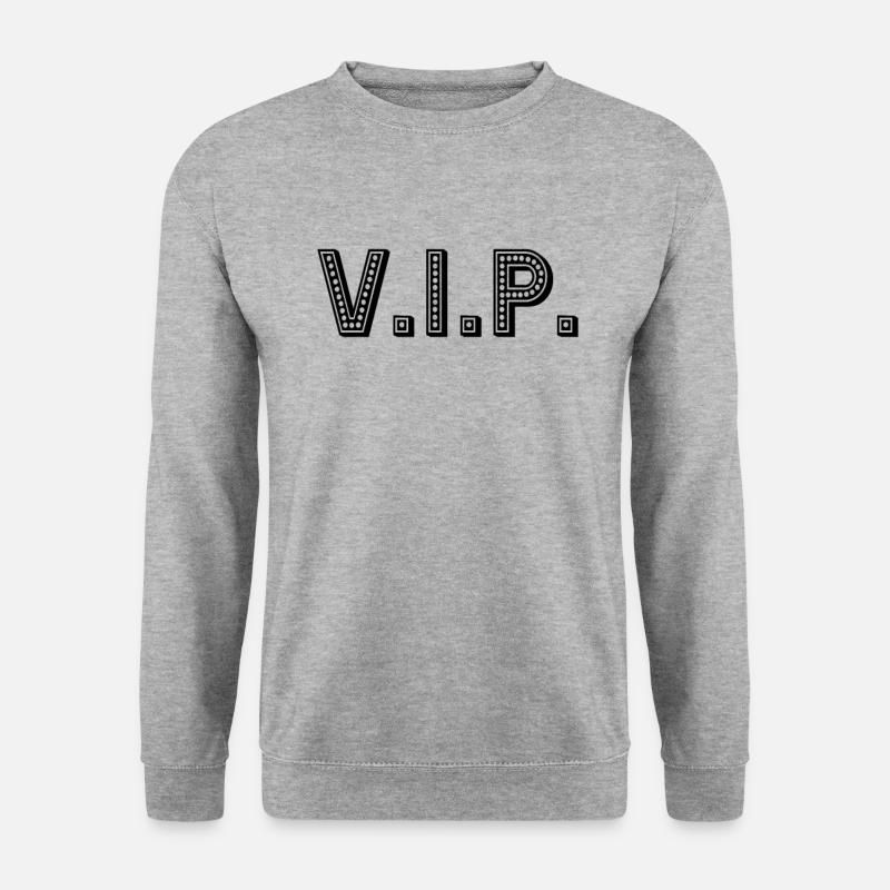 VIP - Unisex Pullover - Weißgrau meliert