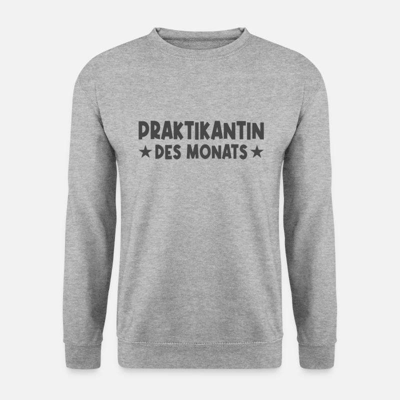Praktikantin des Monats - Unisex Pullover - Weißgrau meliert