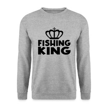 Roi de la pêche - Sweat-shirt Unisexe - gris chiné - Devant - Alina (178cm) & Michal (187cm)