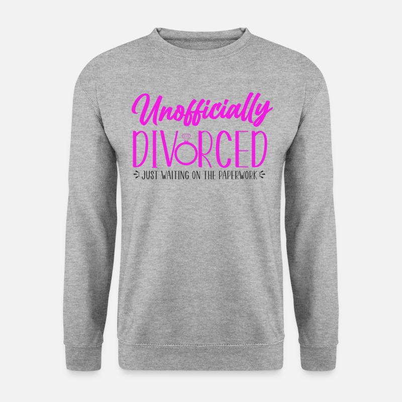 Happy Divorce Party Unofficially - Unisex Pullover - Weißgrau meliert