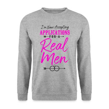 Happy Divorce Party I'm Now - Unisex Pullover - Weißgrau meliert - Vorne - Alina (178cm) & Michal (187cm)