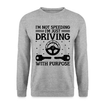 Führerschein bestanden Neuer Führerschein Fahren S - Unisex Pullover - Weißgrau meliert - Vorne - Alina (178cm) & Michal (187cm)