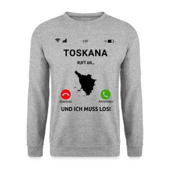 Toskana Italien Toscana Urlaub Venedig - Unisex Pullover - Weißgrau meliert - Vorne - Alina (178cm) & Michal (187cm)