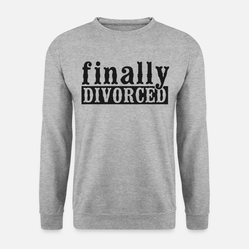 Happy Divorce Party Finally - Unisex Pullover - Weißgrau meliert