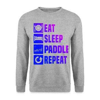 Damen Herren Paddle Paddle Racket Paddle Tennis - Unisex Pullover - Weißgrau meliert - Vorne - Alina (178cm) & Michal (187cm)