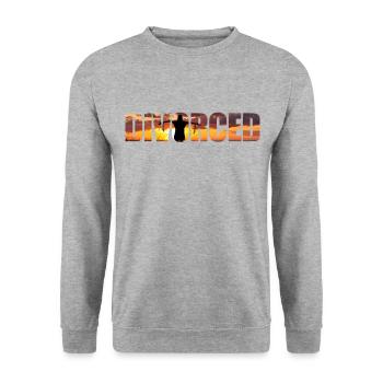 Happy Divorce Party Sunset - Unisex Pullover - Weißgrau meliert - Vorne - Alina (178cm) & Michal (187cm)