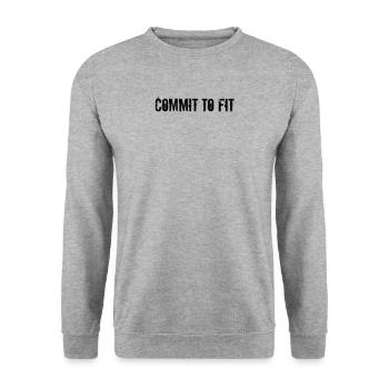 Fitness - Commit to fit - Unisex Sweatshirt - salt & pepper - Front - Alina (178cm) & Michal (187cm)