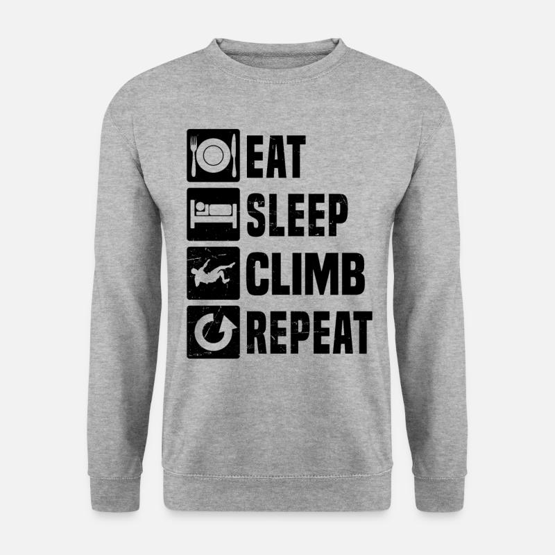 Climber Climbing Mens Bouldering Climbing - Unisex Sweatshirt - salt & pepper