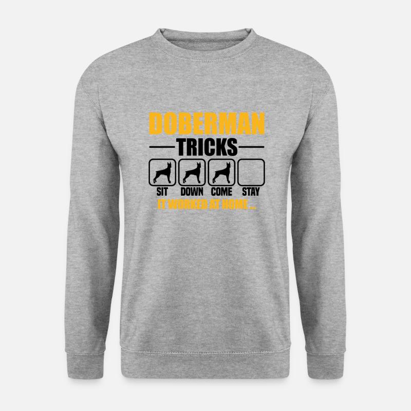 Doberman Tricks - Unisex Sweatshirt - salt & pepper