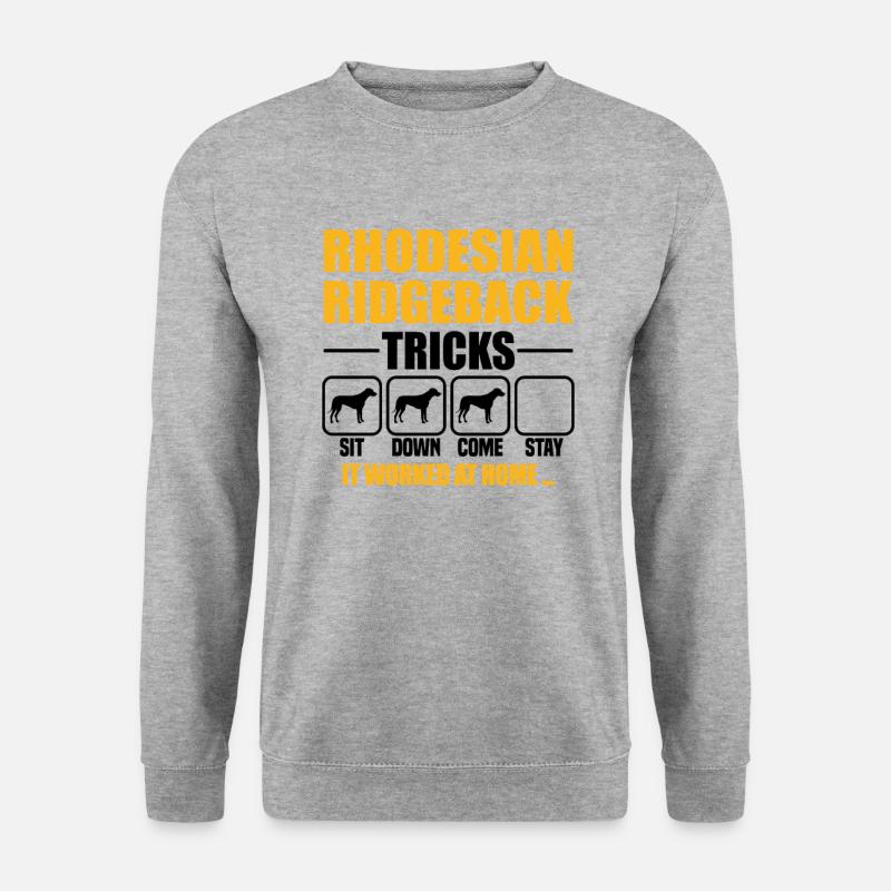 Rhodesian Ridgeback Tricks - Unisex Pullover - Weißgrau meliert