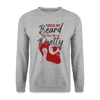 Beard Lover Bearded Man Ginger - Unisex Sweatshirt - salt & pepper - Front - Alina (178cm) & Michal (187cm)