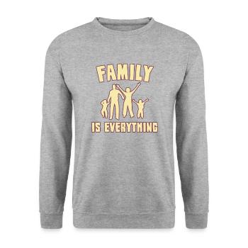 The Spruch family - Unisex Sweatshirt - salt & pepper - Front - Alina (178cm) & Michal (187cm)