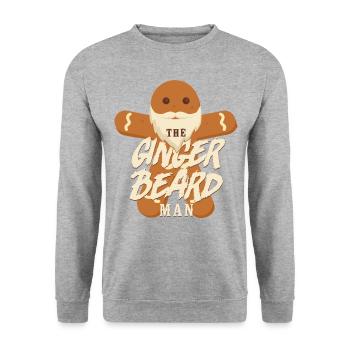 Beard Lover Bearded Man Christmas - Unisex Sweatshirt - salt & pepper - Front - Alina (178cm) & Michal (187cm)