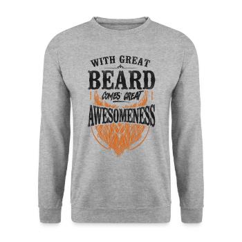 Beard Lover Bearded Man Ginger - Unisex Sweatshirt - salt & pepper - Front - Alina (178cm) & Michal (187cm)