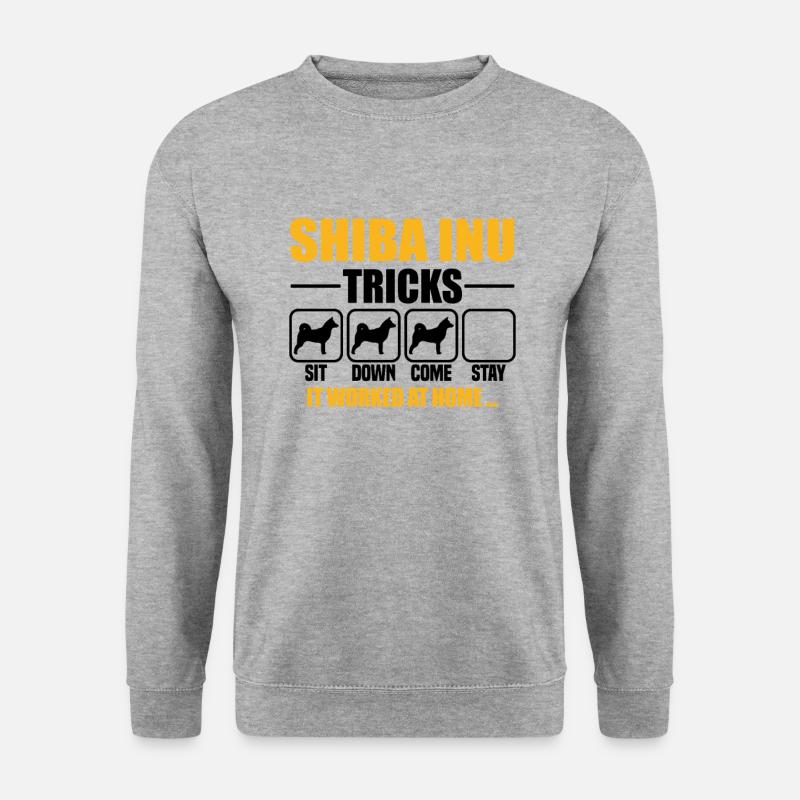 Shiba Inu Tricks - Unisex Pullover - Weißgrau meliert