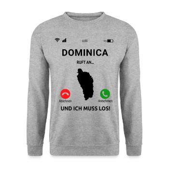 Dominica Karibik Insel Urlaub Idee - Unisex Pullover - Weißgrau meliert - Vorne - Alina (178cm) & Michal (187cm)