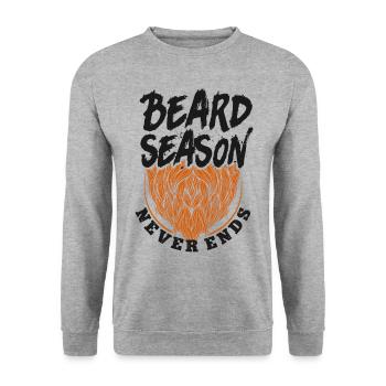 Beard Lover Bearded Man Ginger - Unisex Sweatshirt - salt & pepper - Front - Alina (178cm) & Michal (187cm)