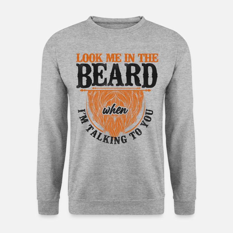 Beard Lover Bearded Man Ginger - Unisex Pullover - Weißgrau meliert