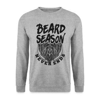 Beard Lover Bearded Man Beard - Unisex Sweatshirt - salt & pepper - Front - Alina (178cm) & Michal (187cm)