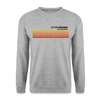 Retro Santa Barbara California Vintage Vacances - Sweat-shirt Unisexe - gris chiné - Devant - Alina (178cm) & Michal (187cm)