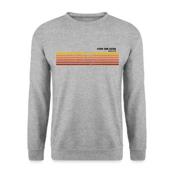 Retro Cabo San Lucas Mexiko Vintage Urlaub - Unisex Pullover - Weißgrau meliert - Vorne - Alina (178cm) & Michal (187cm)