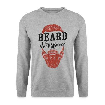 Beard Lover Bearded Man Ginger - Unisex Sweatshirt - salt & pepper - Front - Alina (178cm) & Michal (187cm)